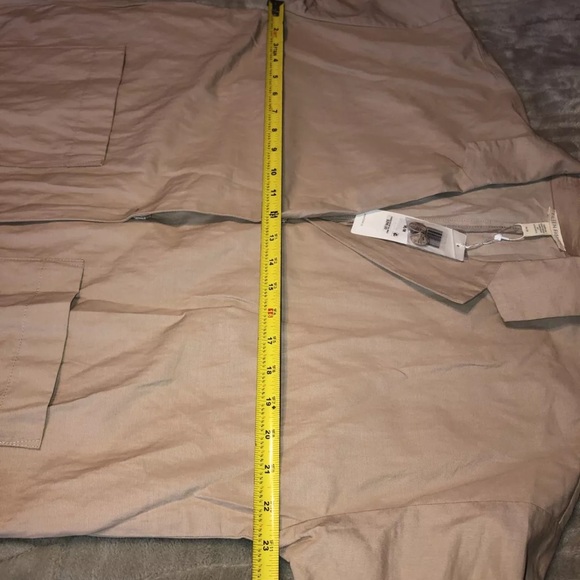 EILEEN FISHER Khaki ORGANIC Cotton Steel OVERSIZED JACKET M $298 NWT - Picture 11 of 11